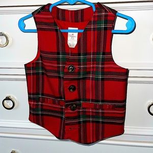 Christmas Plaid, dressy vest